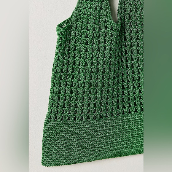 NEW Free People Sarasota Tote In Kelly Green - Picture 4 of 12